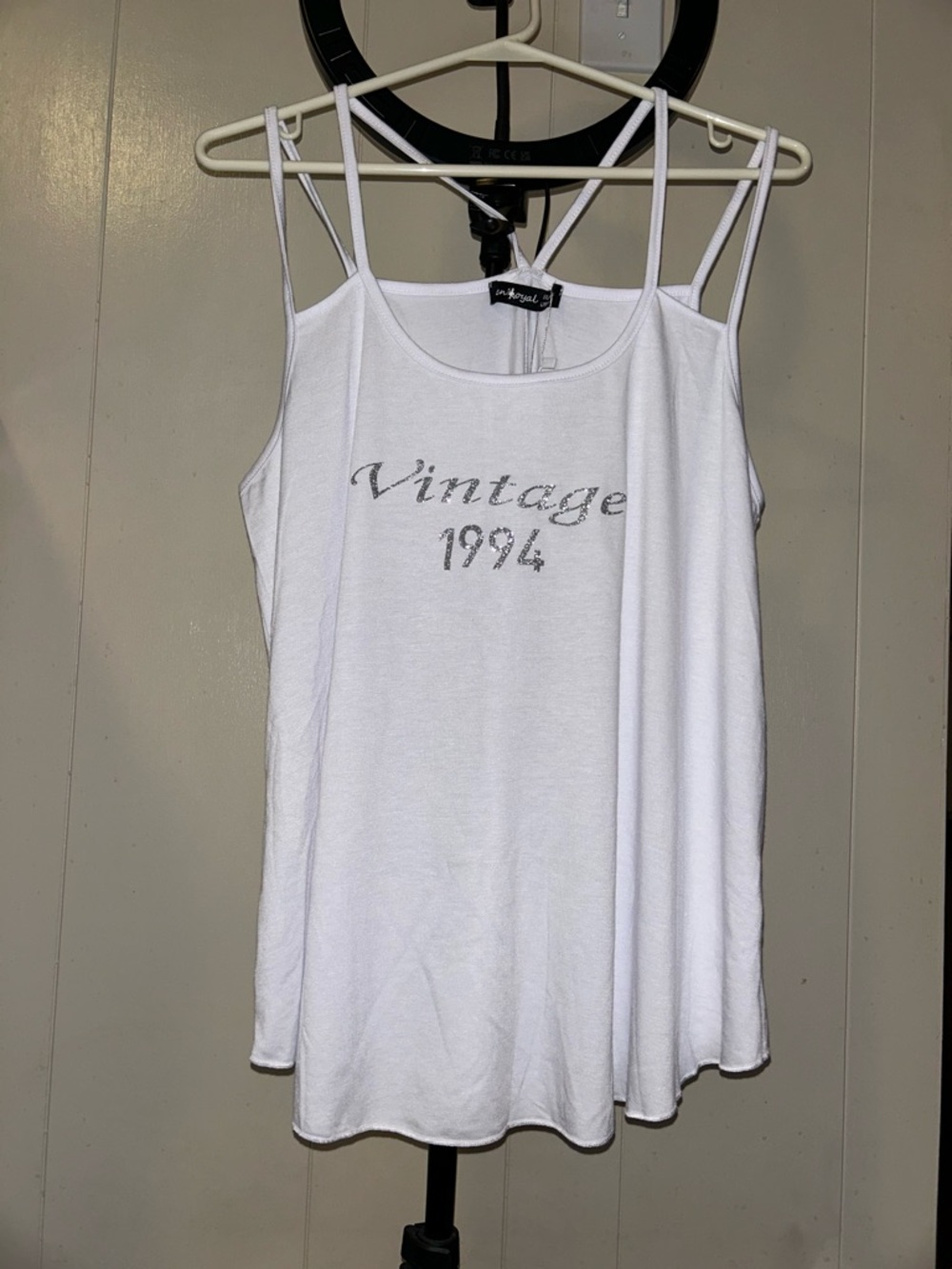 White 'Vintage 1994' Strappy Tank Top